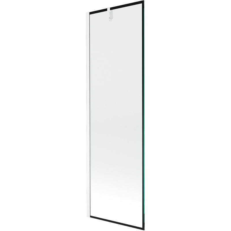 Mexen Next vonios sienelė 1 plokštė 60 x 150 cm, juodas rėmelis, baltas - 895-060-000-00-70-20