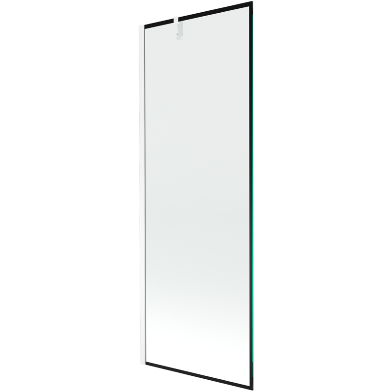 Mexen Next vonios ekranas 1-wing 70 x 150 cm, juodas rėmas, baltas - 895-070-000-00-70-20