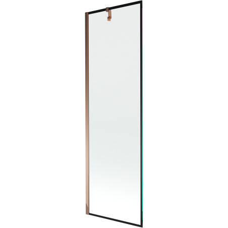 Mexen Next vienos durų dušo ekranas 60 x 150 cm, juodas rėmas, rožinis auksas - 895-060-000-00-70-60