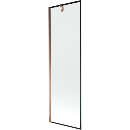 Mexen Next vonios sienelė su 1 dalimi 60 x 150 cm, juoda rėmelis, rožinis auksas - 895-060-000-00-70-60