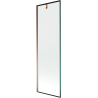 Mexen Next vienos durų dušo ekranas 60 x 150 cm, juodas rėmas, rožinis auksas - 895-060-000-00-70-60