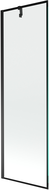 Mexen Next vienos dalies vonios kambarys, 60 x 150 cm, juodas rėmas, juodas - 895-060-000-00-70-70