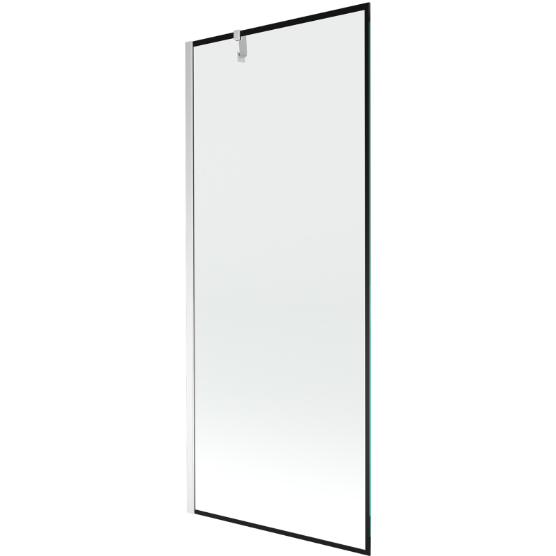 Mexen Next vonios kambario pertvara, vienvėris 80 x 150 cm, juodas rėmas, chromas - 895-080-000-00-70-01