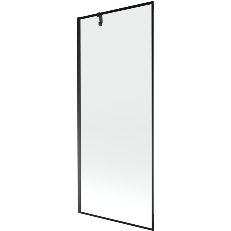 Mexen Next vonia ekranas 1-durinis 80 x 150 cm, juodas rėmas, juodas - 895-080-000-00-70-70