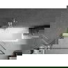 Mexen Next vienos durys 90 x 150 cm, juodas rėmas, baltas - 895-090-000-00-70-20
