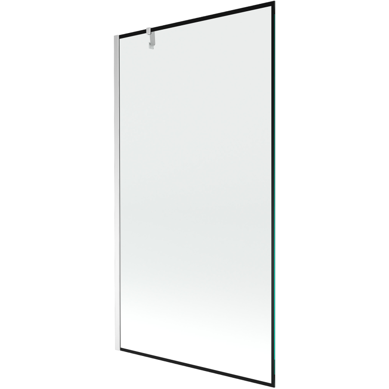 Mexen Next vienos dalies vonios ekranas 100 x 150 cm, juodas rėmas, chromas - 895-100-000-00-70-01