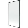 Mexen Next 1 sparno vonios pertvara 100 x 150 cm, juodas rėmas, baltas - 895-100-000-00-70-20