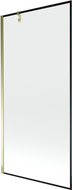 Mexen Next vienos dalies vonios kambario pertvara 100 x 150 cm, juodas rėmelis, auksinė - 895-100-000-00-70-50