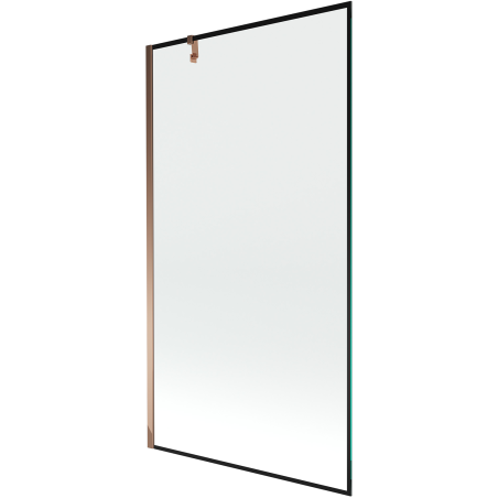 Mexen Next vonios pertvara 1-duris 100 x 150 cm, juodas rėmas, rožinis auksas - 895-100-000-00-70-60