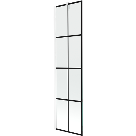 Mexen Next vonios dušo siena, vienas profilis, 50 x 150 cm, juoda tinklelis, balta - 895-050-000-00-77-20