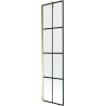 Mexen Next vienos dalies vonios ekranas, 50 x 150 cm, juodas tinklelis, auksinis - 895-050-000-00-77-50