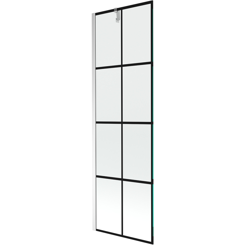 Mexen Next 1 judamosios dalies vonios sienelė 60 x 150 cm, Juodas raštas, chromo - 895-060-000-00-77-01