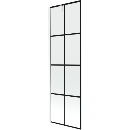 Mexen Next vonios pertvara 1-durys 60 x 150 cm, juodas tinklelis, balta - 895-060-000-00-77-20