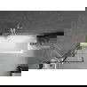 Mexen Next vonios pertvara 1-durys 60 x 150 cm, juodas tinklelis, balta - 895-060-000-00-77-20
