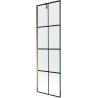 Mexen Next vonios kambario širma 1 dalių 60 x 150 cm, juodas tinklelis, rožinis auksas - 895-060-000-00-77-60