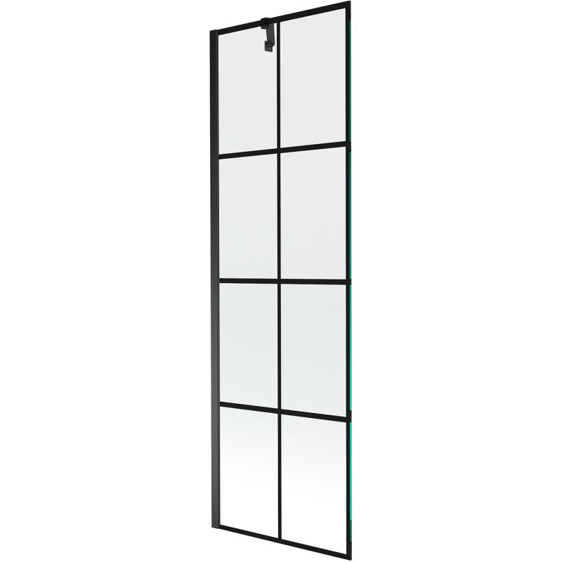 Mexen Next vonios pertvara, 1-sparnas, 60 x 150 cm, juodas tinklelis, juoda - 895-060-000-00-77-70