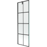 Mexen Next vonios sienelė, vieno sparno 60 x 150 cm, juodas tinklelis, juoda - 895-060-000-00-77-70