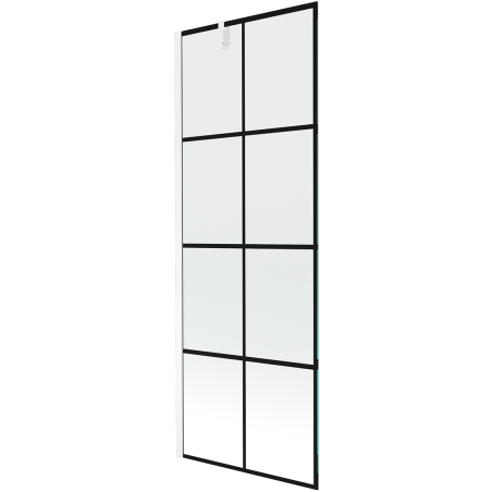 Mexen Next vienos dalies vonios ekranas 70 x 150 cm, juodas tinklelis, baltas - 895-070-000-00-77-20