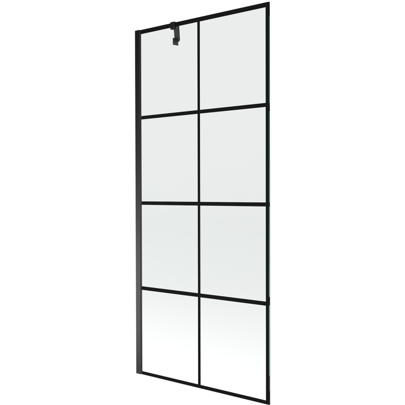 Mexen Next dušo užuolaida 1-sparninė 80 x 150 cm, juodas tinklelis, juoda - 895-080-000-00-77-70