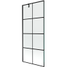 Mexen Next vienasparnis vonios ekranas 80 x 150 cm, juodas tinklelis, juodas - 895-080-000-00-77-70