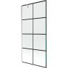 Mexen Next vonios pertvara, 1-sparnio, 90 x 150 cm, juodas tinklelis, chromas - 895-090-000-00-77-01