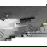 Mexen Next vonios pertvara, 1-sparnio, 90 x 150 cm, juodas tinklelis, chromas - 895-090-000-00-77-01