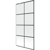 Mexen Next vonios pertvara 1-duris 90 x 150 cm, juodas tinklelis, baltas - 895-090-000-00-77-20