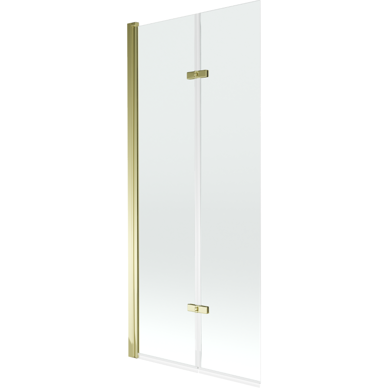 Mexen Castor vonios sienelė 2-panelių 80 x 150 cm, permatoma, auksinė - 892-080-002-50-00