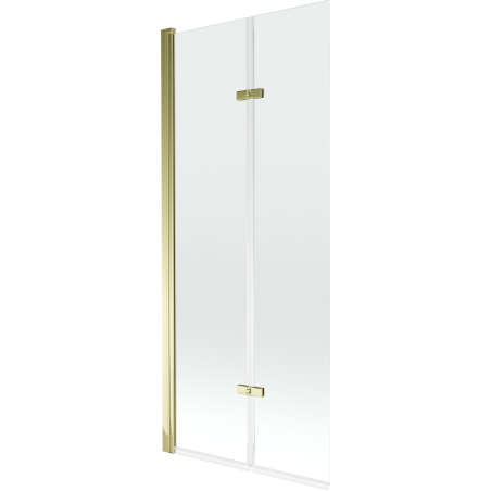 Mexen Castor vonios sienelė 2-panelių 80 x 150 cm, permatoma, auksinė - 892-080-002-50-00
