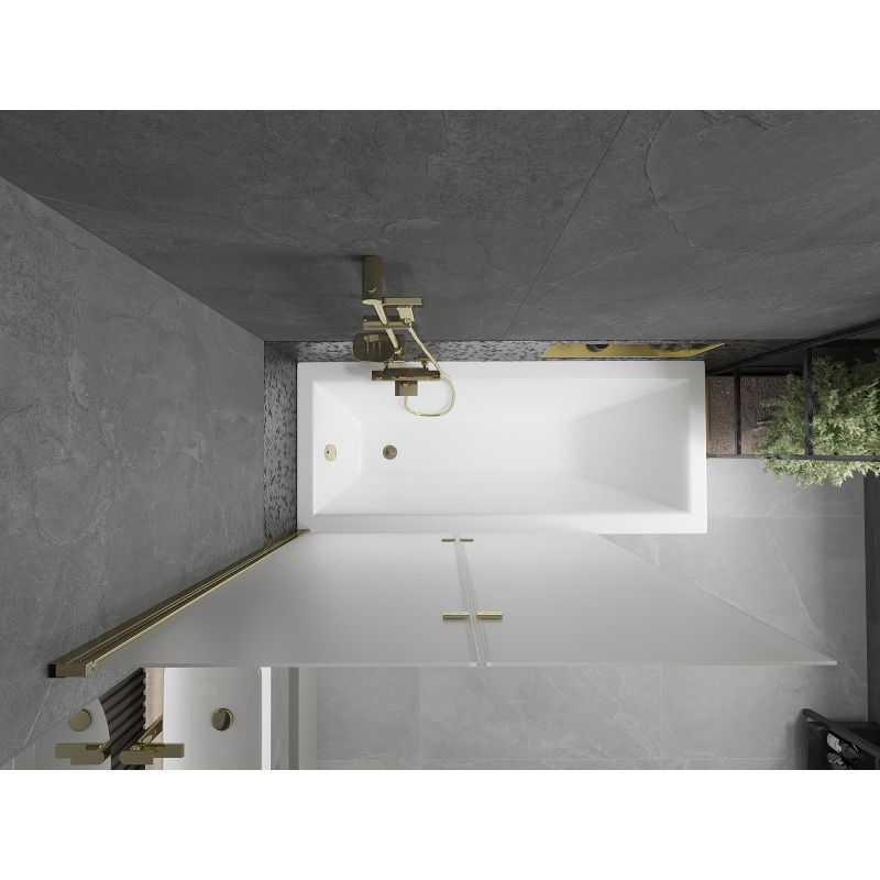 Mexen Castor vonios pertvara, 2 dalių, 120 x 150 cm, matinė, auksinė - 892-120-002-50-30