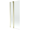 Mexen Flip vonios pertvara, 2 dalių, 80 x 150 cm, permatoma, auksinė - 894-080-101-50-00