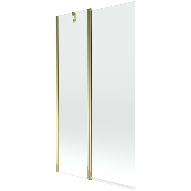 Mexen Flip dvivėris vonios ekranas 100 x 150 cm, skaidrus, auksinis - 894-100-101-50-00