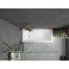 Mexen Flip 2-duris vonios ekranas 120 x 150 cm, skaidrus, auksinis - 894-120-101-50-00