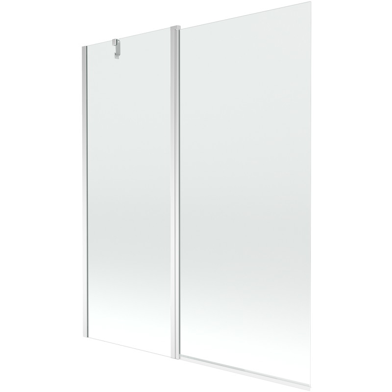 Mexen Flip voniaus ekranas, dviejų dalių, 140 x 150 cm, skaidrus, chromas - 894-140-101-01-00