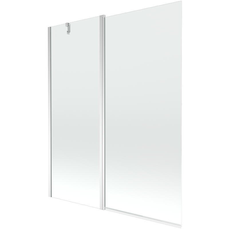Mexen Flip vonios uždanga 2-dalių 140 x 150 cm, permatomos, chromas - 894-140-101-01-00