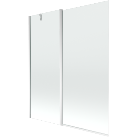 Mexen Flip voniaus ekranas, dviejų dalių, 140 x 150 cm, skaidrus, chromas - 894-140-101-01-00