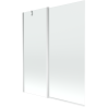 Mexen Flip voniaus ekranas, dviejų dalių, 140 x 150 cm, skaidrus, chromas - 894-140-101-01-00