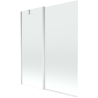 Mexen Flip vonios uždanga 2-dalių 140 x 150 cm, permatomos, chromas - 894-140-101-01-00