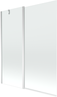 Mexen Flip vonios uždanga 2-dalių 140 x 150 cm, permatomos, chromas - 894-140-101-01-00