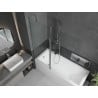 Mexen Flip vonios uždanga 2-dalių 140 x 150 cm, permatomos, chromas - 894-140-101-01-00