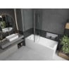 Mexen Flip vonios uždanga 2-dalių 140 x 150 cm, permatomos, chromas - 894-140-101-01-00