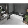Mexen Flip vonios uždanga 2-dalių 140 x 150 cm, permatomos, chromas - 894-140-101-01-00