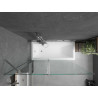 Mexen Flip 2-dalių vonios kambarys, 140 x 150 cm, skaidrus, chromas - 894-140-101-01-00
