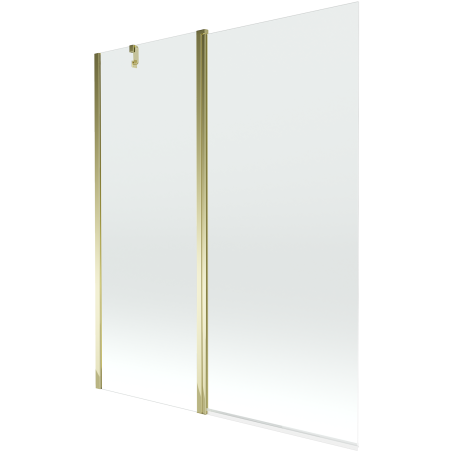 Mexen Flip 1 judamosios dalies vonios sienelė 140 x 150 cm, Skaidrus, Auksinė - 894-140-101-50-00