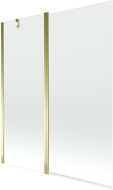 Mexen Flip 1 judamosios dalies vonios sienelė 140 x 150 cm, Skaidrus, Auksinė - 894-140-101-50-00