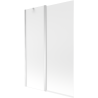 Mexen Flip 2-dalių vonios ekranas 120 x 150 cm, matinis, chromas - 894-120-101-01-30