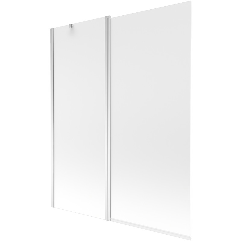 Mexen Flip 2 dalių vonios pertvara 140 x 150 cm, šerkšnas, chromas - 894-140-101-01-30