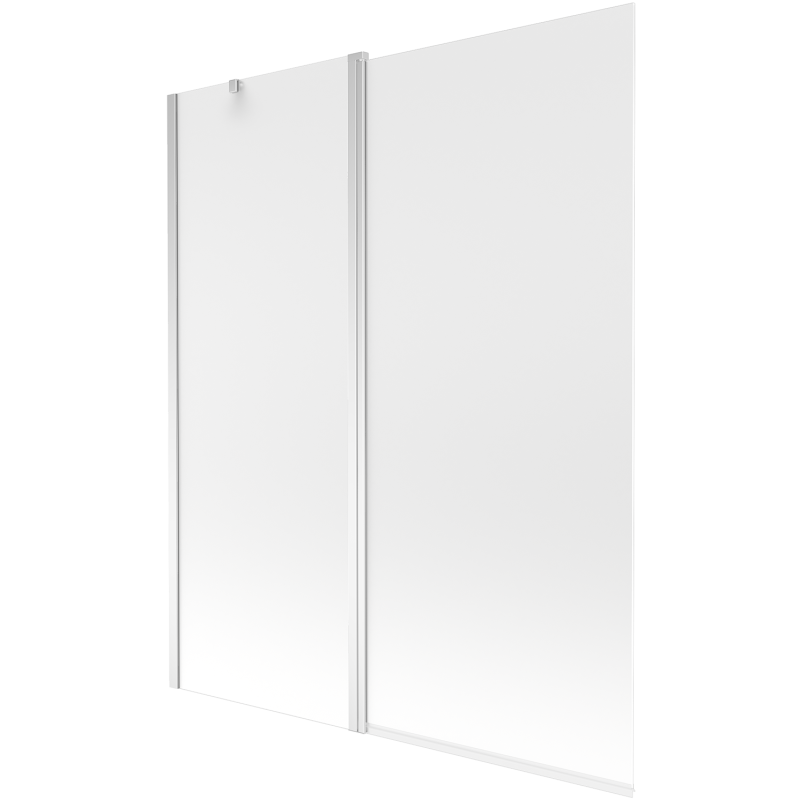 Mexen Flip dviejų dalių vonios pertvara 140 x 150 cm, matinė, chromuota - 894-140-101-01-30