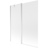 Mexen Flip 2 dalių vonios ekranas 140 x 150 cm, matinis, chromas - 894-140-101-01-30