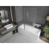 Mexen Flip 2 dalių vonios pertvara 140 x 150 cm, šerkšnas, chromas - 894-140-101-01-30